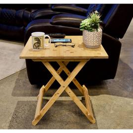eccostyle™ Solid Bamboo Folding Side Table