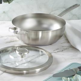 BergHOFF Graphite Stainless Steel 11in. Wok Pan w/ Glass Lid