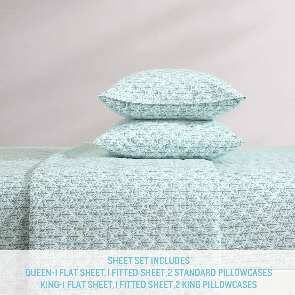 Tommy Bahama Coastal Batik 200TC 4pc. Cotton Percale Sheet Set