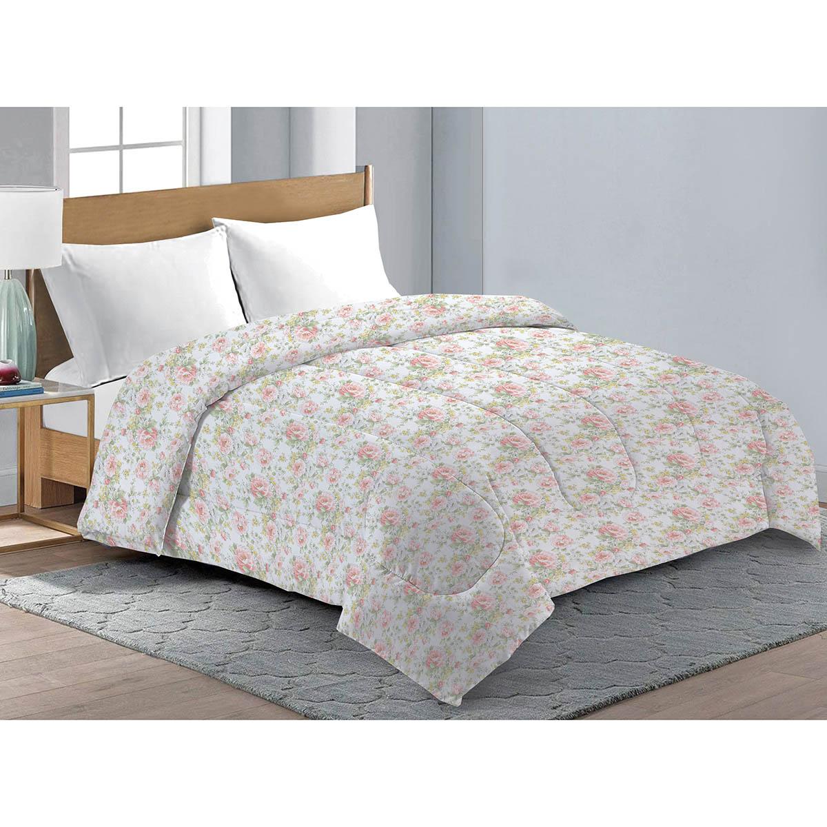 Melinda Peach Print Reversible Comforter