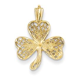 Gold Classics(tm) 14kt. Gold Filigree Shamrock Charm