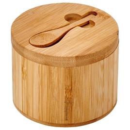 Famous Brand Bamboo Spice Box W/Spoon In Lid