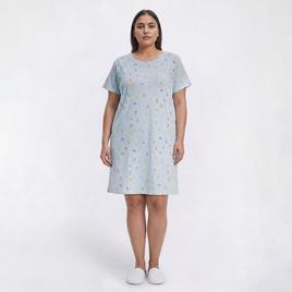 Plus Size Jaclyn Short Sleeve Ditsy Scoop Neck Nightshirt