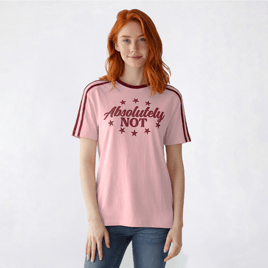 Juniors Attitude Not Included Absolutely Not Striped Tee