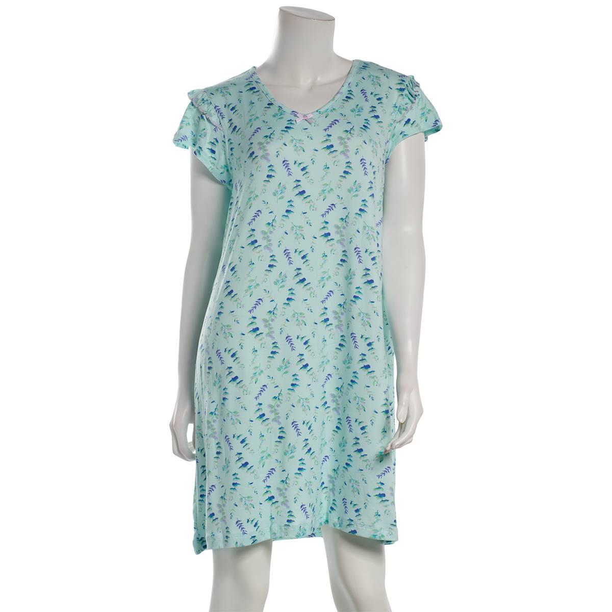 Womens Rene Rofe(R) Short Sleeve Floral Nightshirt