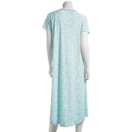 Womens White Orchid Floral 46" Henley Nightgown