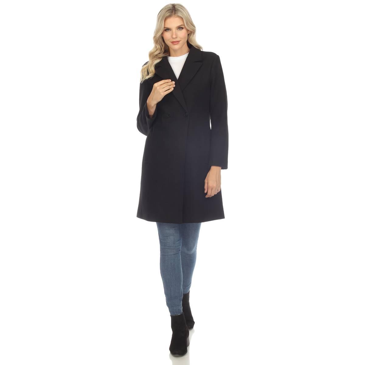 Womens White Mark Classic Walker Coat