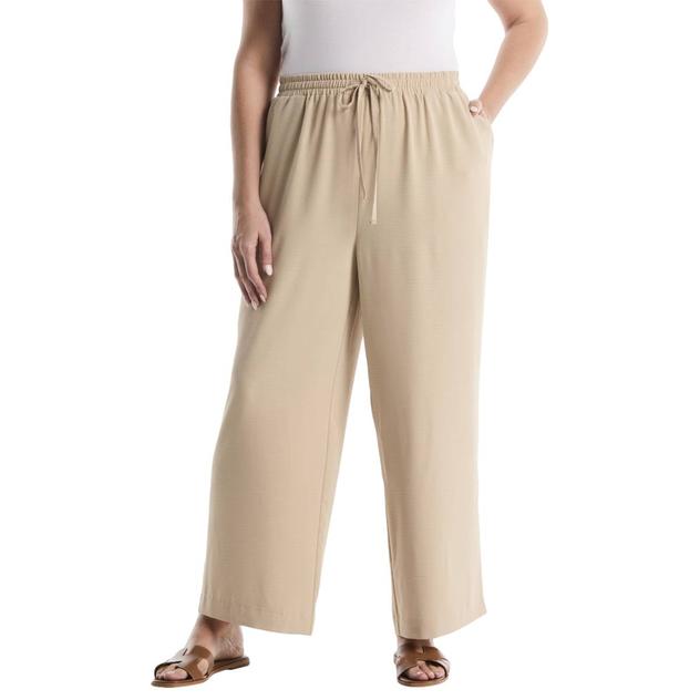 Plus Size Rafaella® Pull On Drawstring Waist Wide Leg Pants