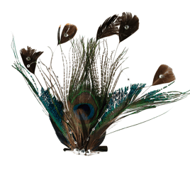Northlight Peacock Ocelli Feather Clip-On Christmas Ornament