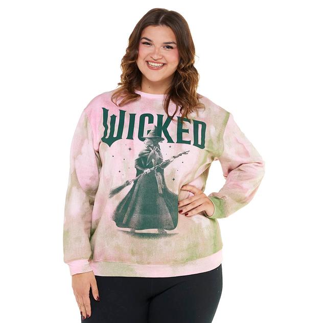 Juniors Plus Freeze Wicked Airbrush Oversized Sweatshirt