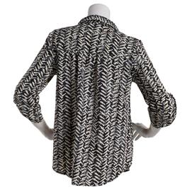 Womens Notations Abstract Equipment Causal Button Down