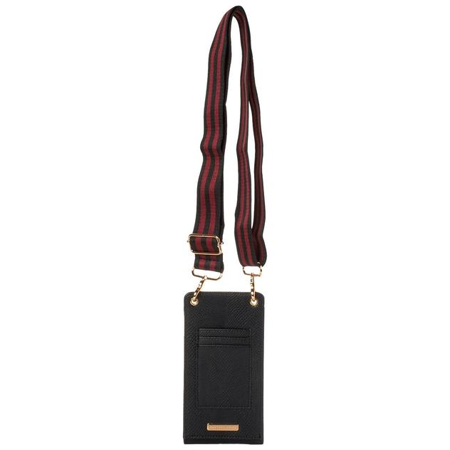 Womens Adrienne Vittadini Crossbody Wallet w/ Web Strap