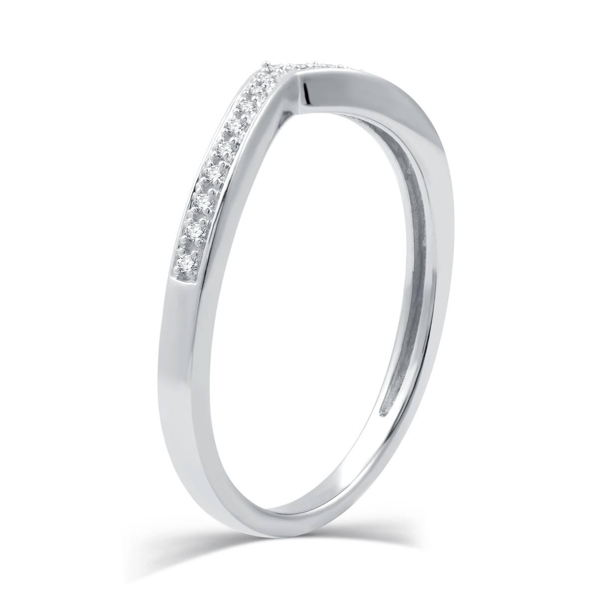 Loveblooms™ Two-Tone 1/4cttw. Diamond Halo Bypass Bridal Set
