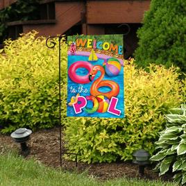Briarwood Lane Welcome To The Pool Garden Flag
