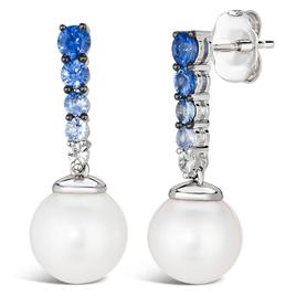 Le Vian(R) Denim Ombre White Sapphire Vanilla Pearls(tm) Earrings