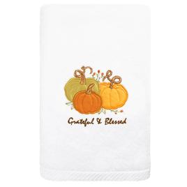 Linum Home Textiles Grateful &amp; Blessed Embroidered Hand Towel