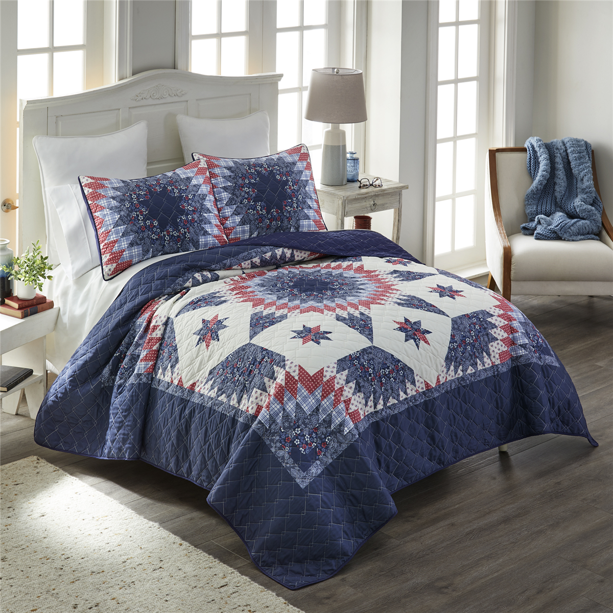 Donna Sharp Bluefield Star Quilt Set