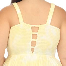Plus Size White Mark Smocked Ruffle Maxi Dress