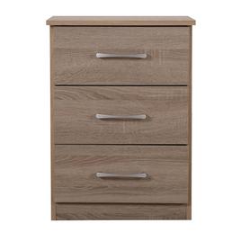 Passion Furniture Boston 3-Drawer Nightstand