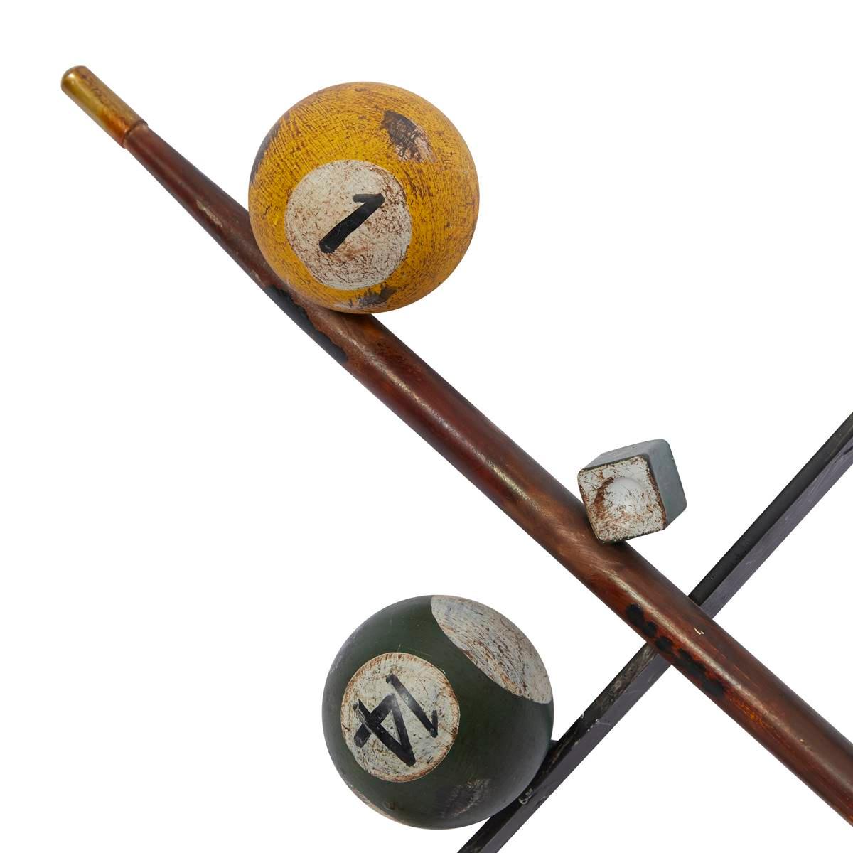 9th & Pike® Billiards Iron Metal Wall Plaque