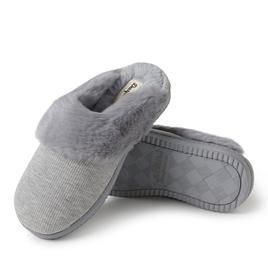 Womens Dearfoams(R) Dahlia Rib Knit Scuff Slippers