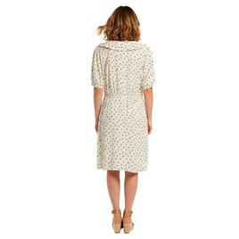 Womens Vivid Aura Short Sleeve Peter Pan Collar A-Line Dress