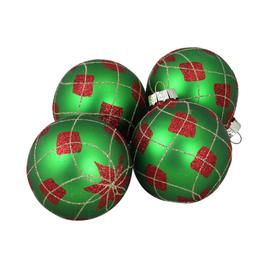 Northlight Seasonal 4ct. Argyle Christmas Ball Ornaments