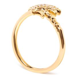 Haus of Brilliance 10kt. Gold 1/10ctw. Diamond Palm Tree Ring