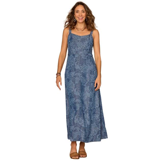 Womens Democracy Sleeveless Smock Back Floral Woven Midi Dress