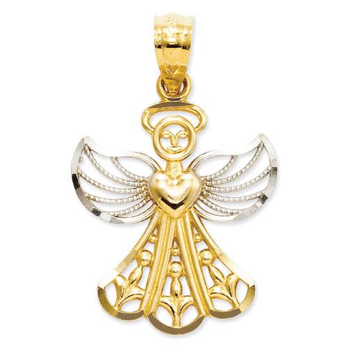 Gold Classics(tm) 14kt. Yellow Gold Filligree Angel Pendant