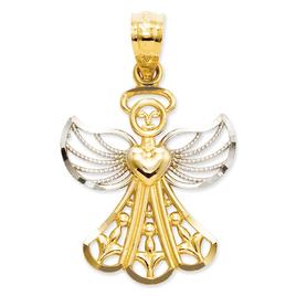 Gold Classics(tm) 14kt. Yellow Gold Filligree Angel Pendant