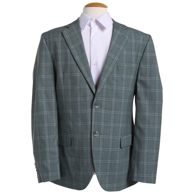 Mens Nautica Plaid Suit Jacket - Mint