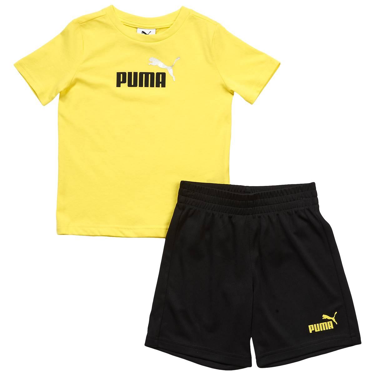 Boys (4-7) Puma 2Pc Tee & Solid Mesh Short Set