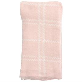 Chenille Plaid Mint Baby Blanket