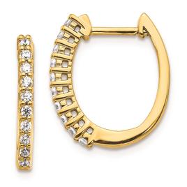 Pure Fire 14kt. Gold 1/3ctw. Diamond Hinged Hoop Earrings