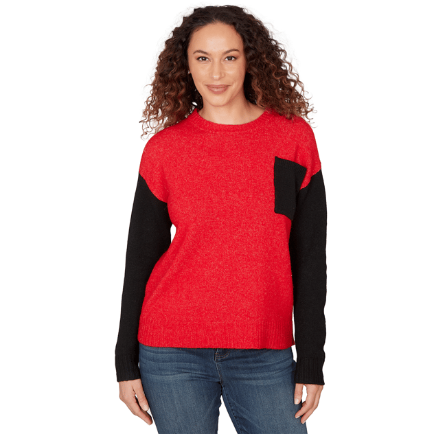 Womens Skye's The Limit Fashion Essentials Color Block Sweater