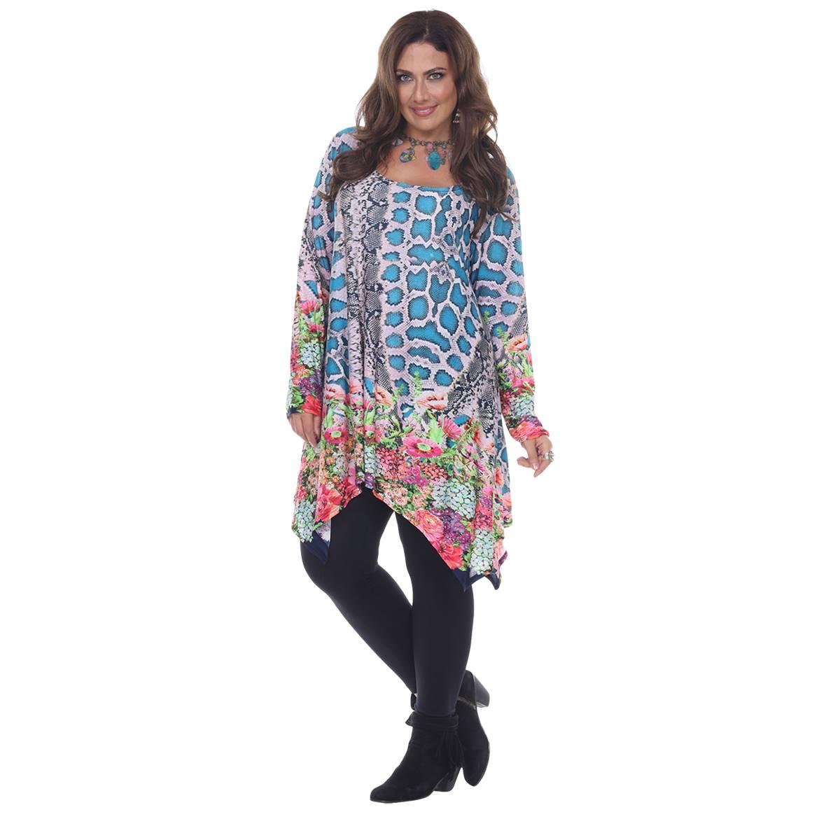 Plus Size White Mark® Marlene Printed Tunic