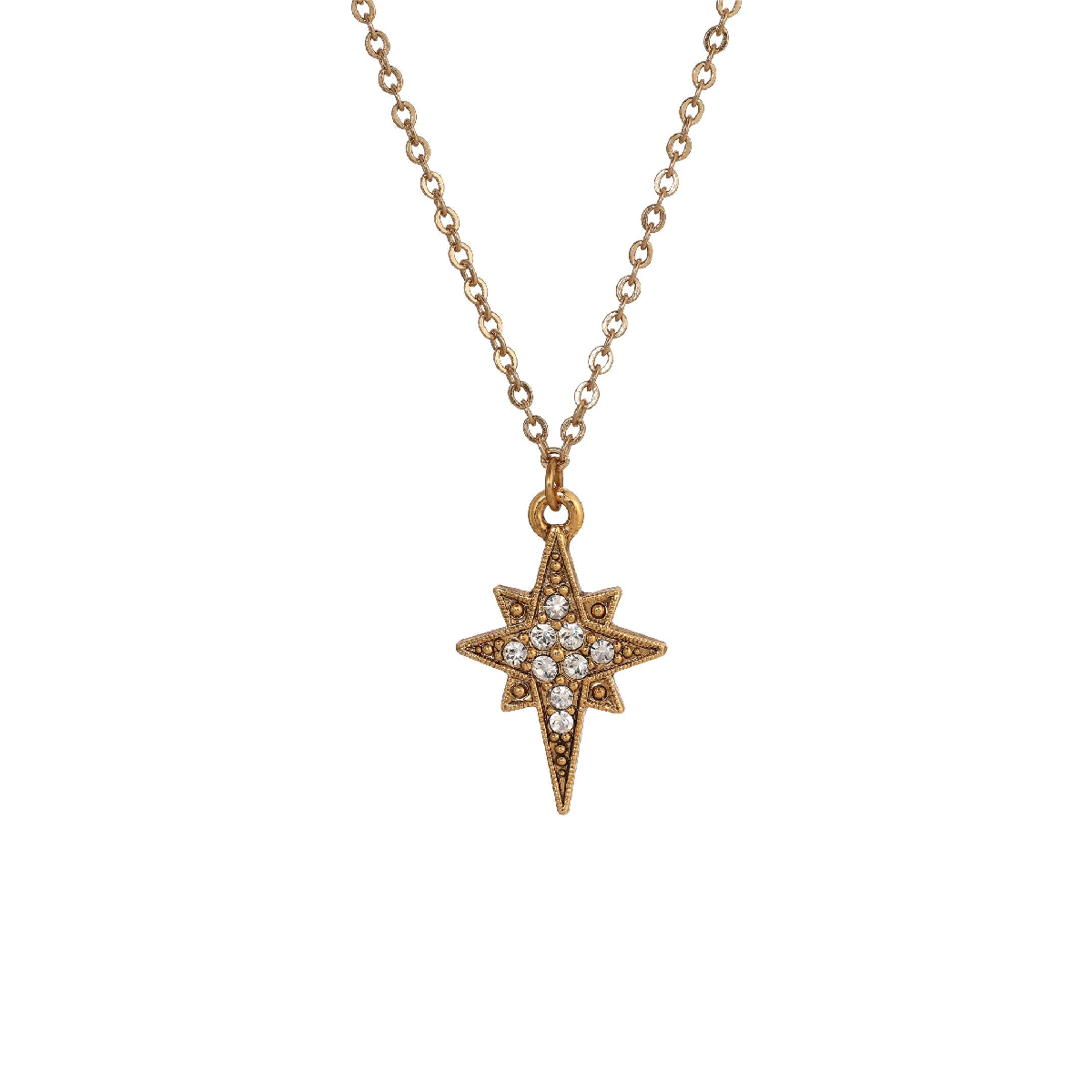Symbols of Faith 14kt. Gold Dipped Star of Bethlehem Necklace