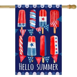 Northlight Seasonal 28in. Hello Summer Popsicle Garden Flag