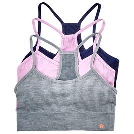 Girls Limited Too(tm) 3pk. Seamless Marled/Solid Racerback Bras