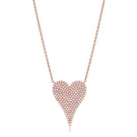 Diamond Classics(tm) 1/2ctw. Rose Gold Diamond Heart Necklace