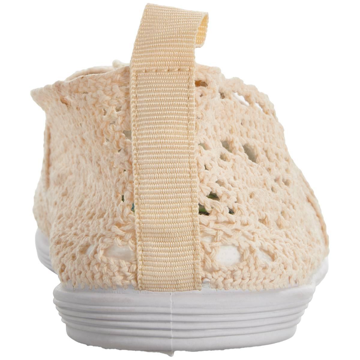 Womens Ashley Blue Crochet Slip On Flats