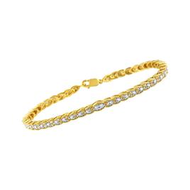 Haus of Brilliance 10kt. Yellow Gold Pear Shape Bracelet