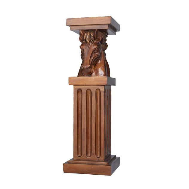 9th & Pike® Brown Polystone Traditional Pedestal Table