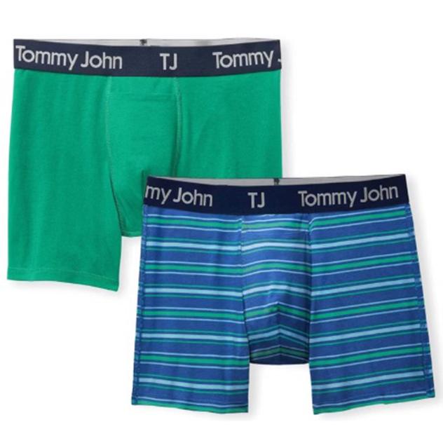 Mens Tommy John 2pk. Boxer Briefs - Green