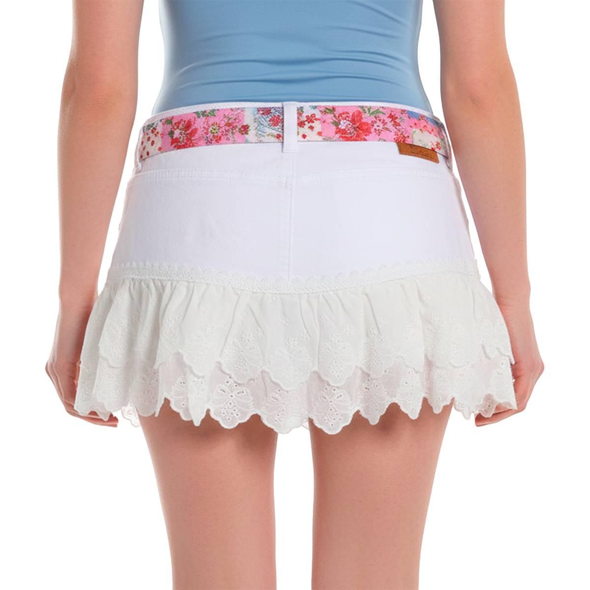 Juniors Madden Girl Scarf Belted Denim Skirt