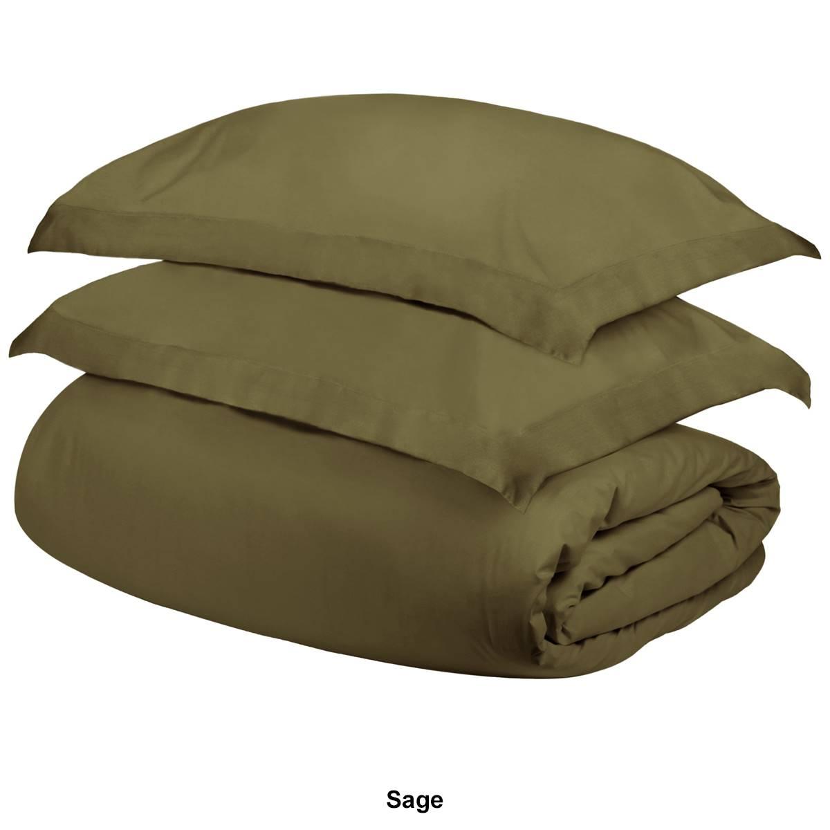 Superior 400 Thread Count Solid Egyptian Cotton Duvet Cover Set