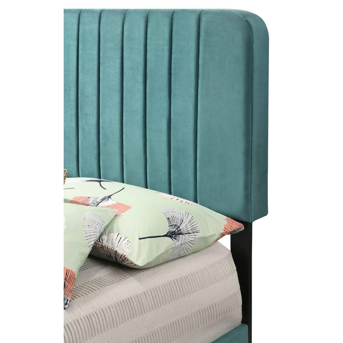 Passion Furniture Lodi Velvet Upholstered Tufted Bed Frame - Twin