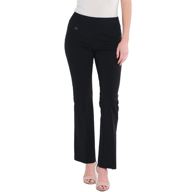 Womens Multiples Ease-Y-Fit Knit Flare Leg Pull-On Pants