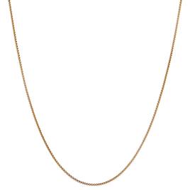 Design Collection Gold Plated Round Box Chain Necklace